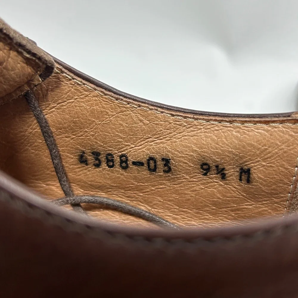 Bruno Magli Mens Dark Brown Leather Cap Toe Oxford Shoes Made in Italy 4388 9.5‎